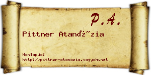 Pittner Atanázia névjegykártya